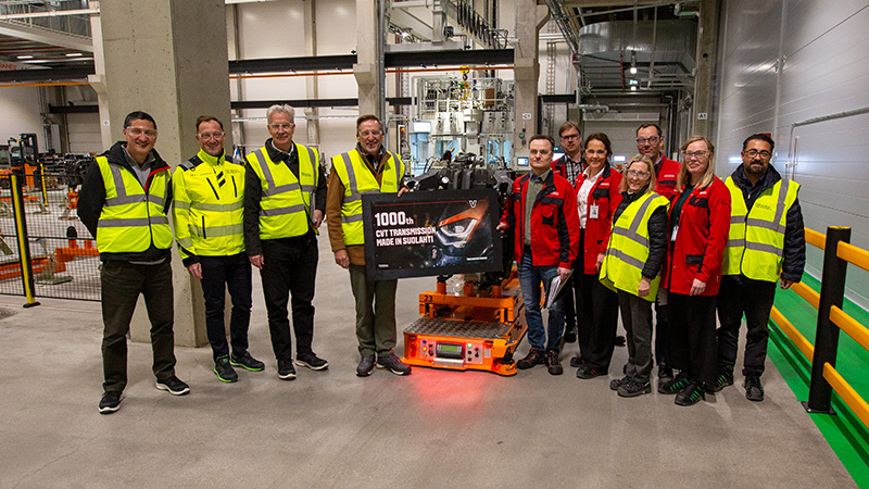 Den tusende CVT-transmissionen har byggts i Suolahti, Finland 